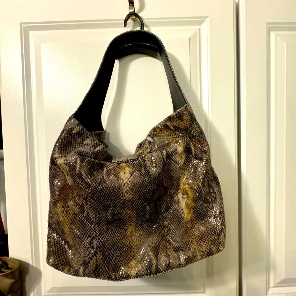 Dooney & Bourke “snakeskin” leather hobo shoulder bag